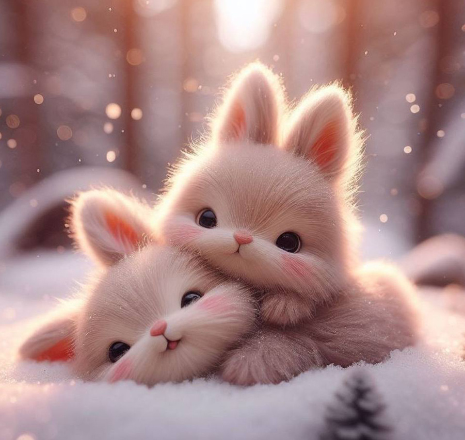 Алмазна мозаїка "Зайки", 20*20см, на рамці, в кор. 21*21*2,5см, ТМ Dreamtoys, фото 1