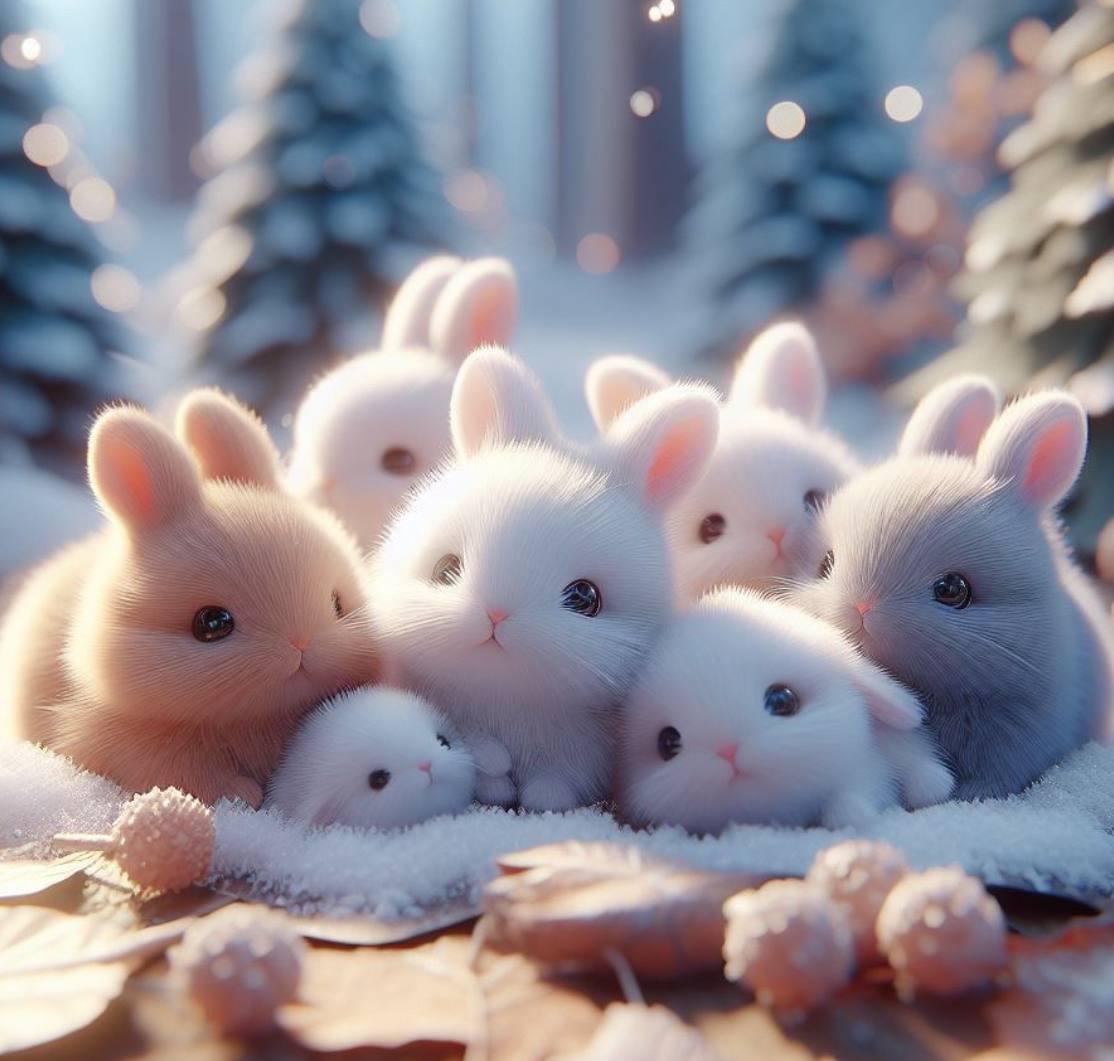 Алмазна мозаїка "Зимові вухастики", 20*20см, на рамці, в кор. 21*21*2,5см, ТМ Dreamtoys, фото 1