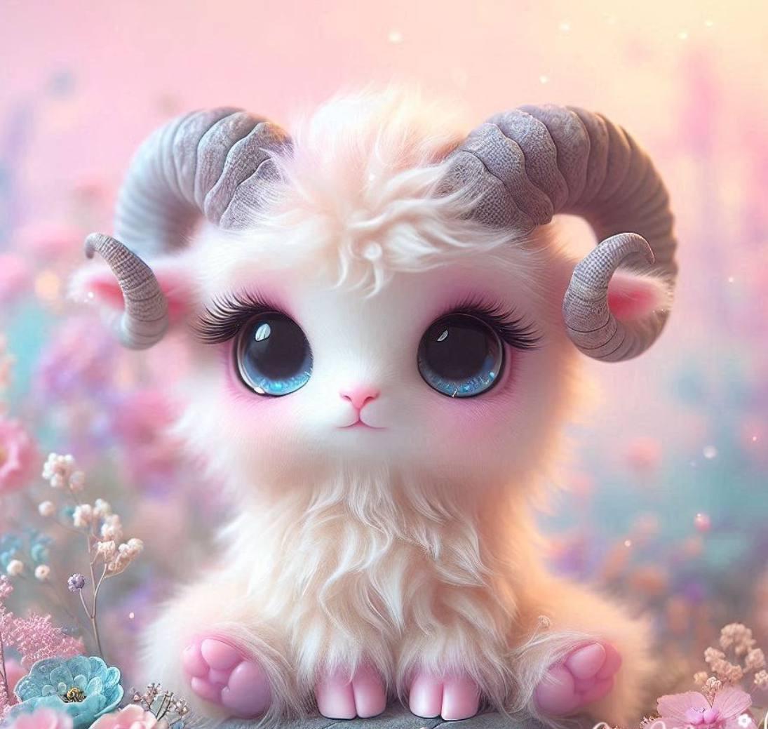 Алмазна мозаїка "Милий баранчик", 20*20см, на рамці, в кор. 21*21*2,5см, ТМ Dreamtoys, фото 1