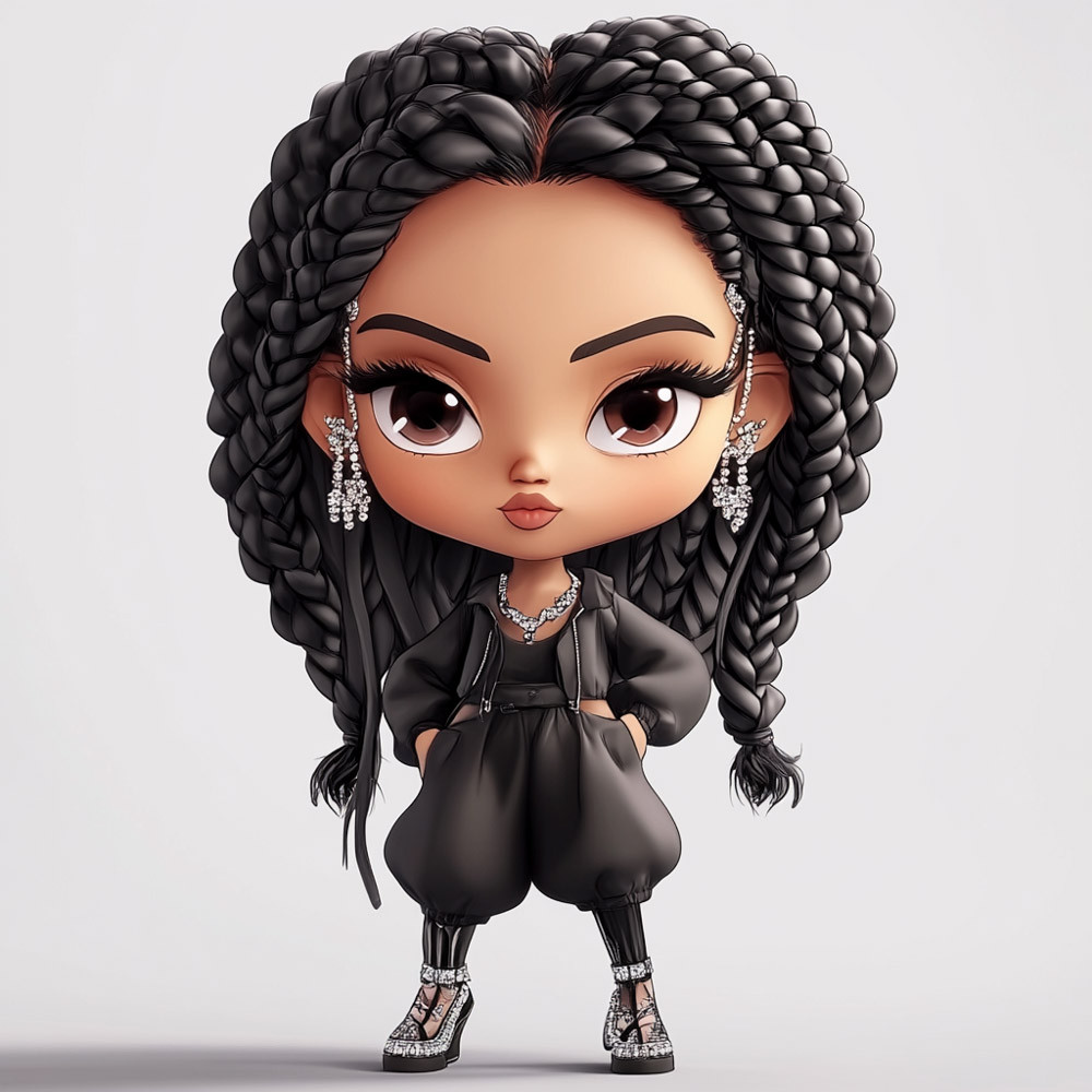 Алмазна мозаїка "Модниця у чорному", 20*20см, на рамці, в кор. 21*21*2,5см, ТМ Dreamtoys, фото 1