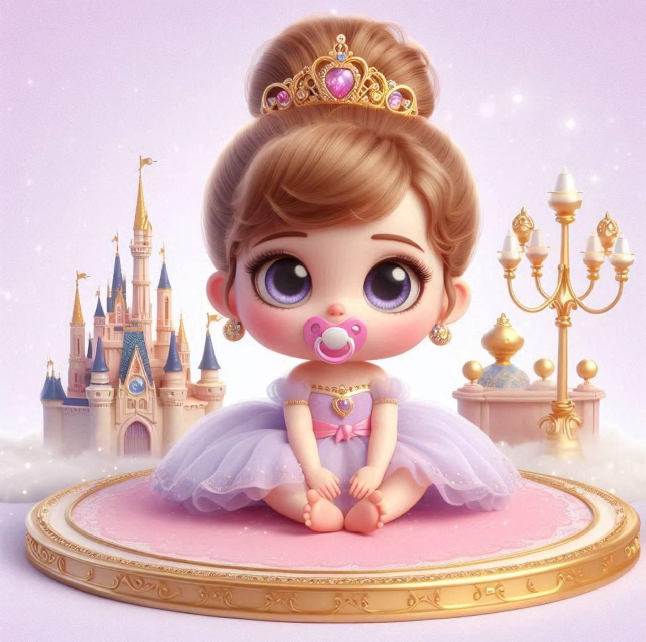 Алмазна мозаїка "Принцеса Baby", 20*20см, на рамці, в кор. 21*21*2,5см, ТМ Dreamtoys, фото 1