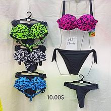 Купальник розмір 38-46 матеріал еластан колір показаний на зображенні в пакованні від 10 шт.