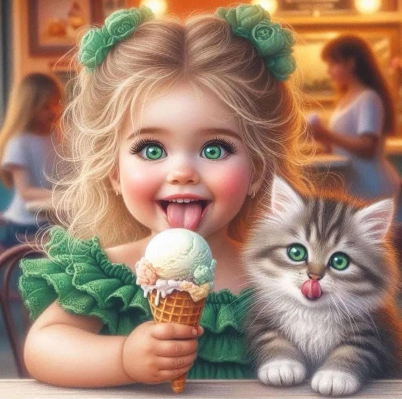 Алмазна мозаїка "Смачне морозиво", 20*20см, на рамці, в кор. 21*21*2,5см, ТМ Dreamtoys, фото 1