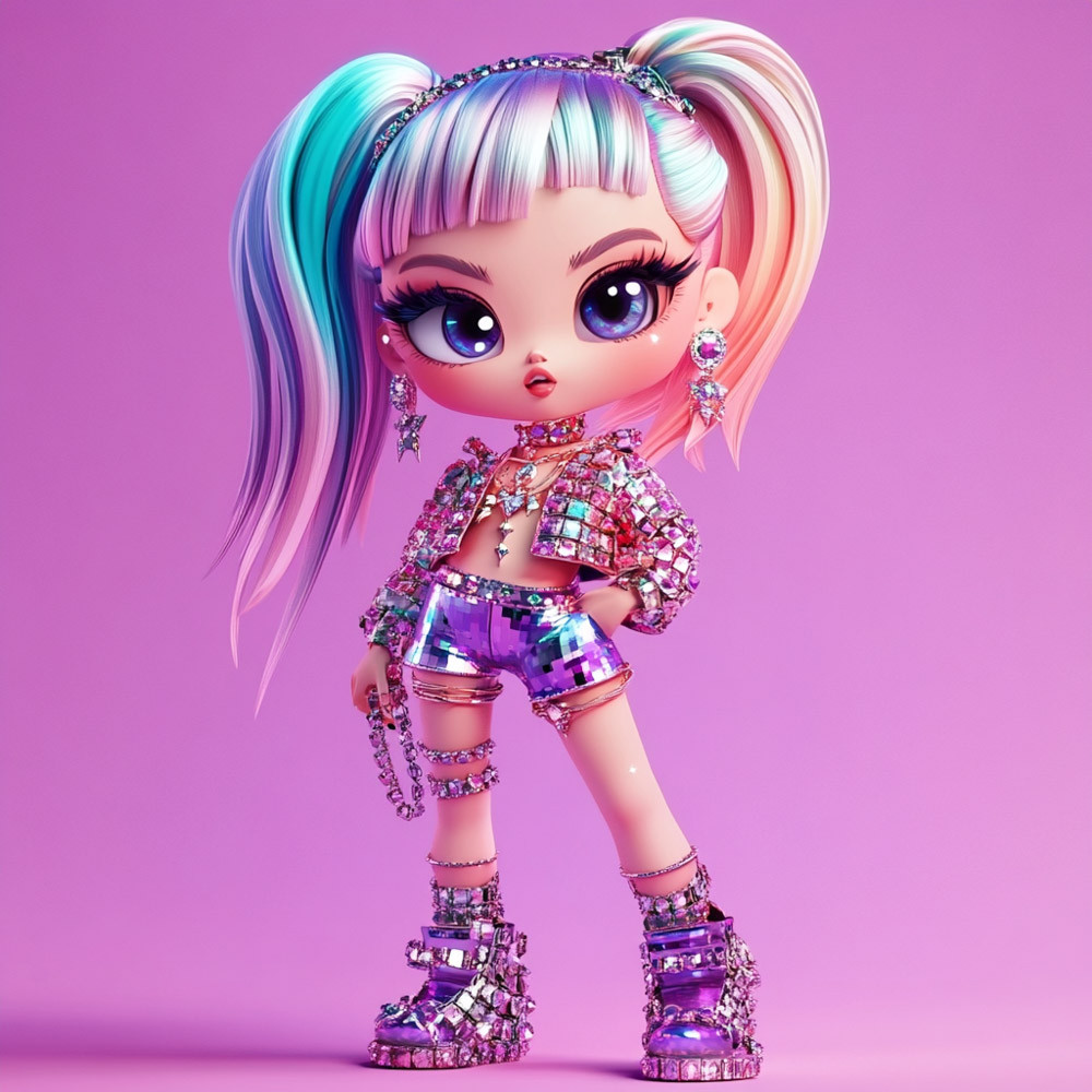 Алмазна мозаїка "Яскравий гламур", 20*20см, на рамці, в кор. 21*21*2,5см, ТМ Dreamtoys, фото 1