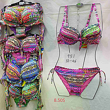 Купальник розмір 38-46 матеріал еластан колір показаний на зображенні в пакованні від 10 шт.