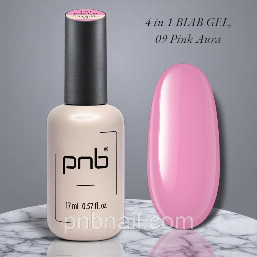BIAB Gel 4 in 1  PNB, 09 Pink Aura, 17 мл