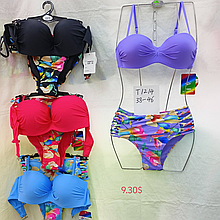 Купальник розмір 38-46 матеріал еластан колір показаний на зображенні в пакованні від 10 шт.