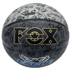 М'яч баскетбольний Fox ball №7 Newt NE-BAS-1027, чорно-сірий, Toyman