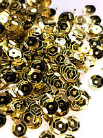 Пайєтки Золотисті 0.8см (10гр ) (+-500шт) для декору