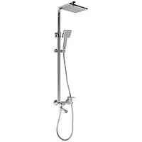 Душевая система MIXXUS Premium Patrick Chr-009-J с верхним душем и изливом нержавеющая сталь хром MI1661