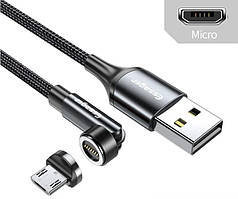 Магнітний кабель Essager Micro USB 2m 2.1A 360° для заряджання смартфона