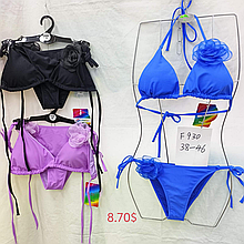 Купальник розмір 38-46 матеріал еластан колір показаний на зображенні в пакованні від 10 шт.