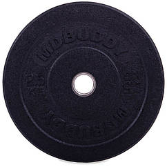 Бамперний диск гумовий MDbuddy Bumper Plates 2676-2_5 вага 2,5 кг діаметр 51 мм