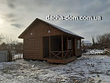Будинок з корабельної дошки 6*7 з терасою 3*4, фото 4