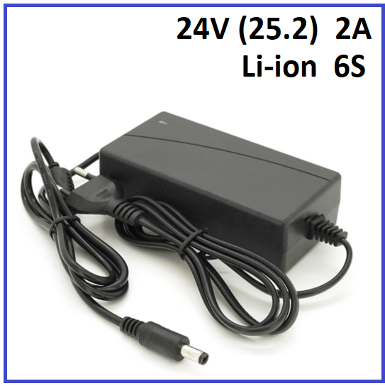 Зарядний пристрій Voltronic для Li-ion 24V (25.2) 6S до 2A штекер 5.5х2.1, фото 1