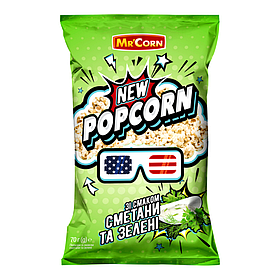 Попкорн Mr`Corn зі смаком сметани та зелені 70г