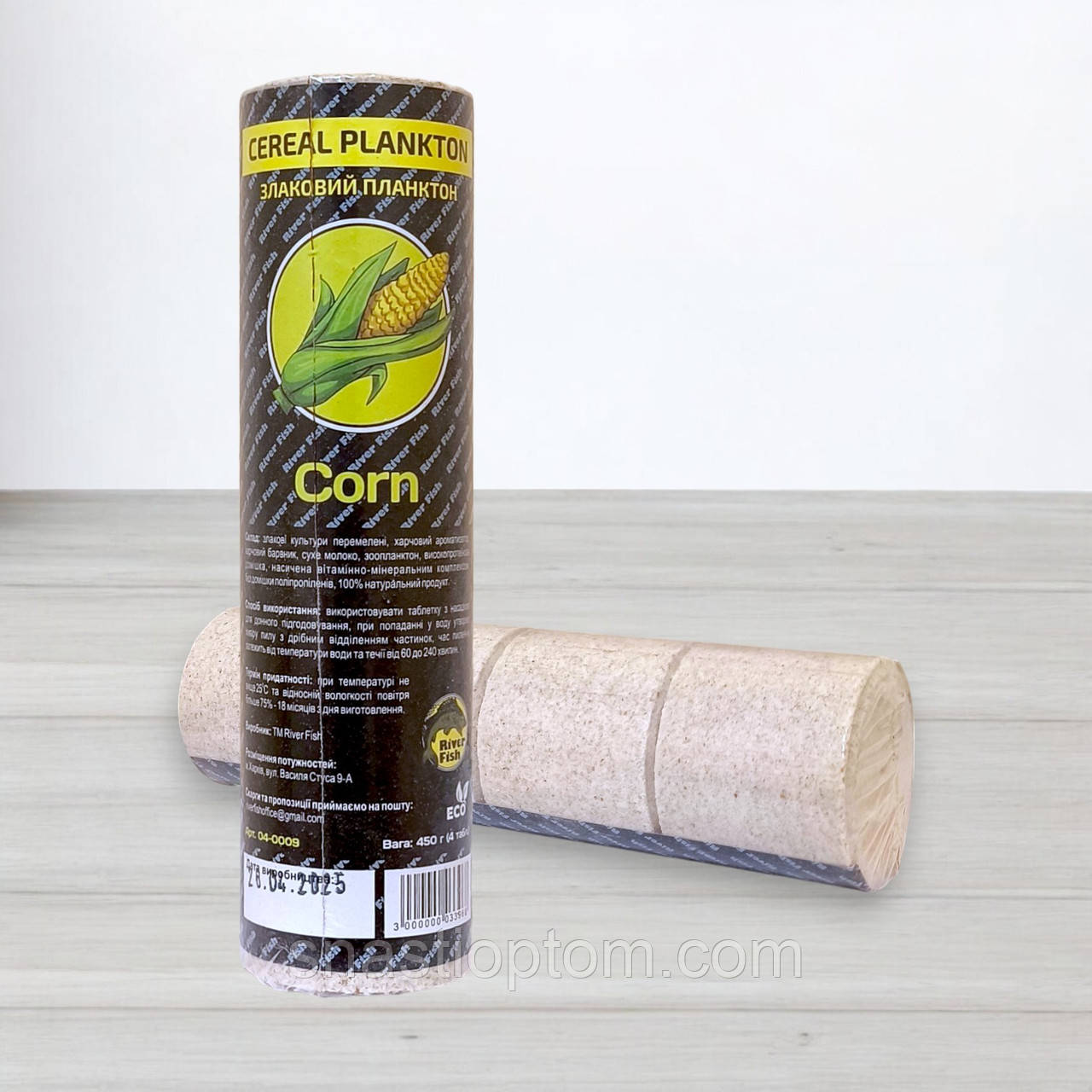 Технопланктон River Fish, 4шт/уп, 450г, Кукурудза (Сorn)