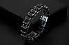 Чоловічий браслет RESTEQ з нержавіючої сталі у вигляді мотоциклетного ланцюга 23 см — чорний браслет зі сталі 316L, фото 3