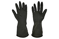 Перчатки рабочие защитные кислотно-щелочные черные L 60г для химической защиты