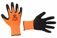 Рукавиці робочі захисні Intertool латексні рифлені 10" для будівництва та саду (6 шт.)