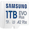 Карта пам'яті Samsung 1 TB microSDXC Class 10 UHS-I U3 V30 A2 EVO Plus + Адаптер, фото 8