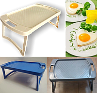 Столик для сніданку в ліжко Зручний Складний Ліжковий столик піднос столик для ноутбука