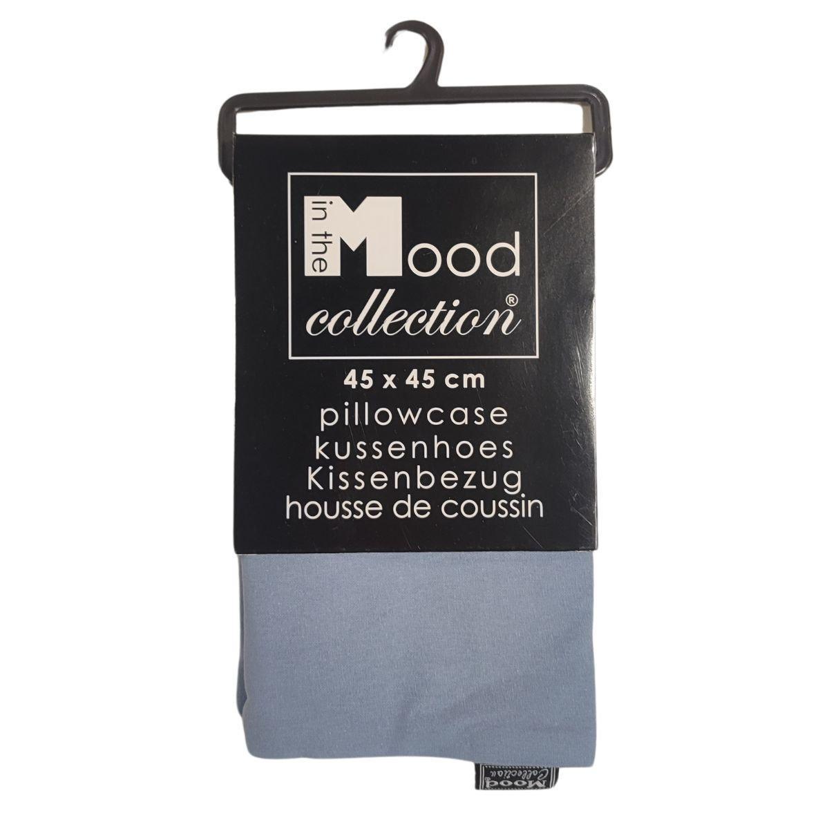 Наволочка бавовняна квадратна в синьому кольорі Edelman, фото 1