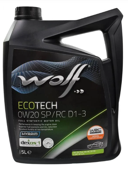 Моторна олива WOLF ECOTECH 0W20 SP/RC D1-3 5L, фото 1