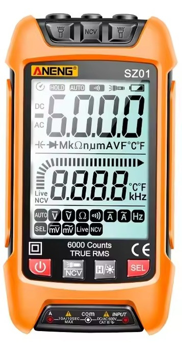Мультиметр цифровий тестер ANENG SZ01. Orange