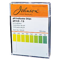 Індикаторні смужки на pH 4.0–7.5 JTP pH Indicator Strips (125.2 C, 100 шт.)