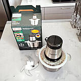 Стаціонарний блендер подрібнювач Rainberg 1300 Вт металевий чопер 2 л з 4 ножами, фото 6