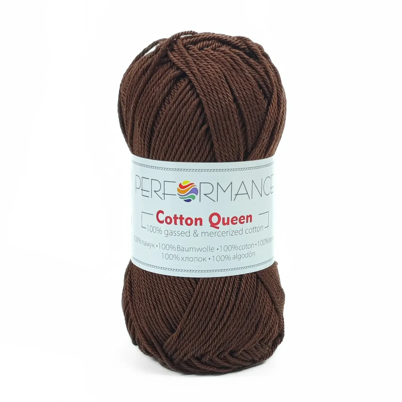 Пряжа Cotton Queen/Коттон Квін, коричневий 0227, Performance, фото 1