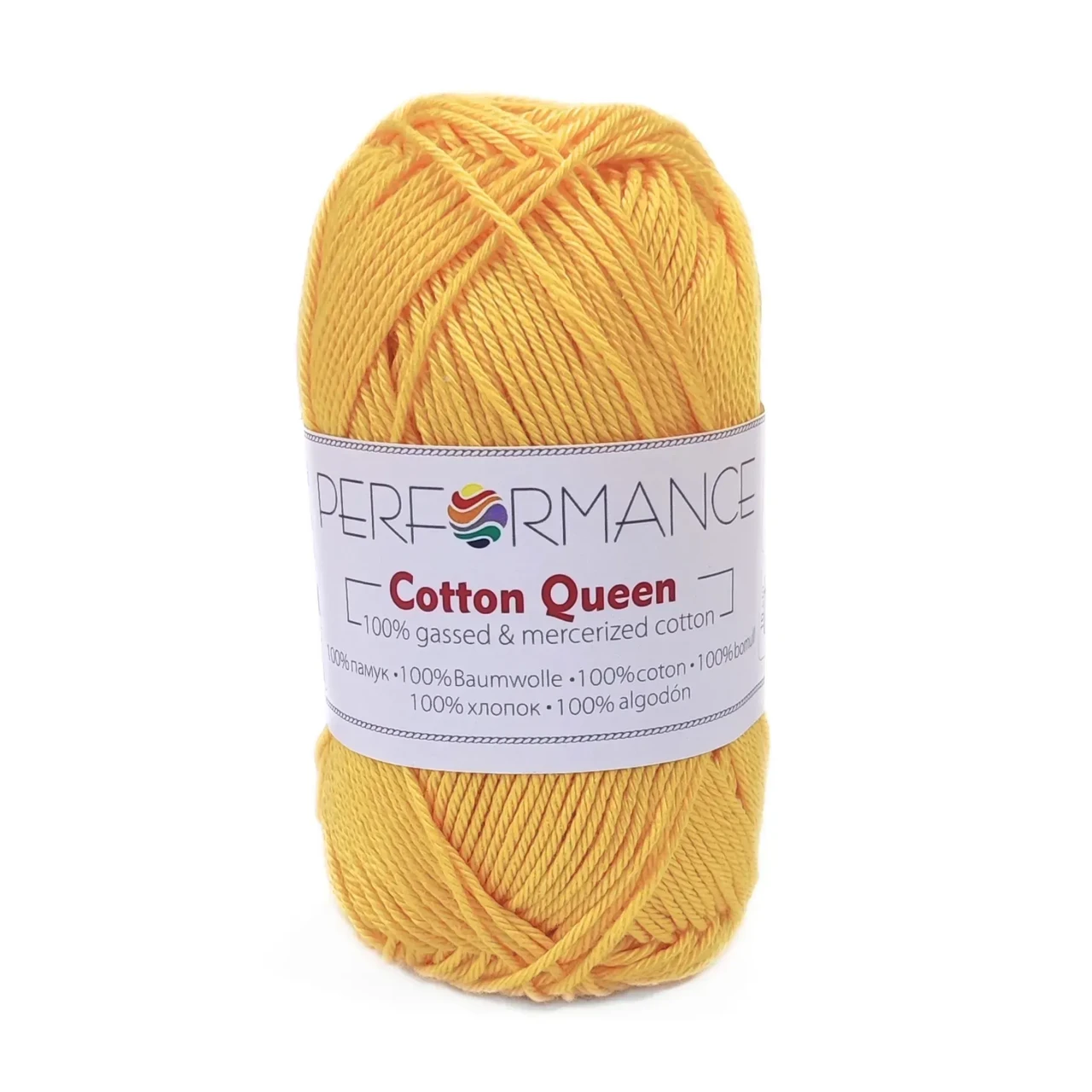 Пряжа Cotton Queen/Коттон Квін, жовтий 0114, Performance, фото 1