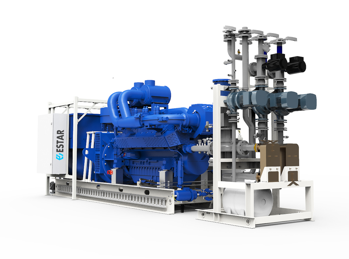 Високовольтна когенераційна газова електростанція ESTAR LC1250O-NG-6.3kV