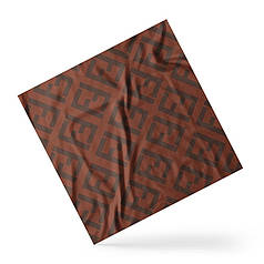 Хустка на голову і шию «Фенді. Червоний паттерн. Fendi. Red Pattern»