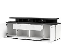 Тумба під TV з висувними ящиками та 4 закритими поличками Телевізійна тумба у вітальню з ДСП 180 см