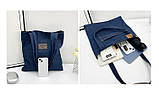 Пулярна в цьому році Нова джинсова сумка через плече сумка для покупок повсякденна сумка, фото 9