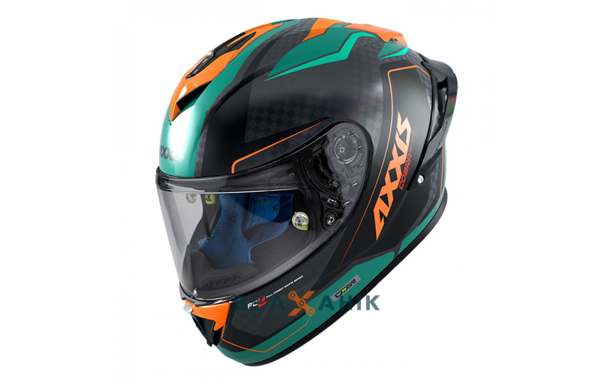 Шолом (інтеграл) AXXIS Cobra Rage A16 Gloss Green [L], фото 1