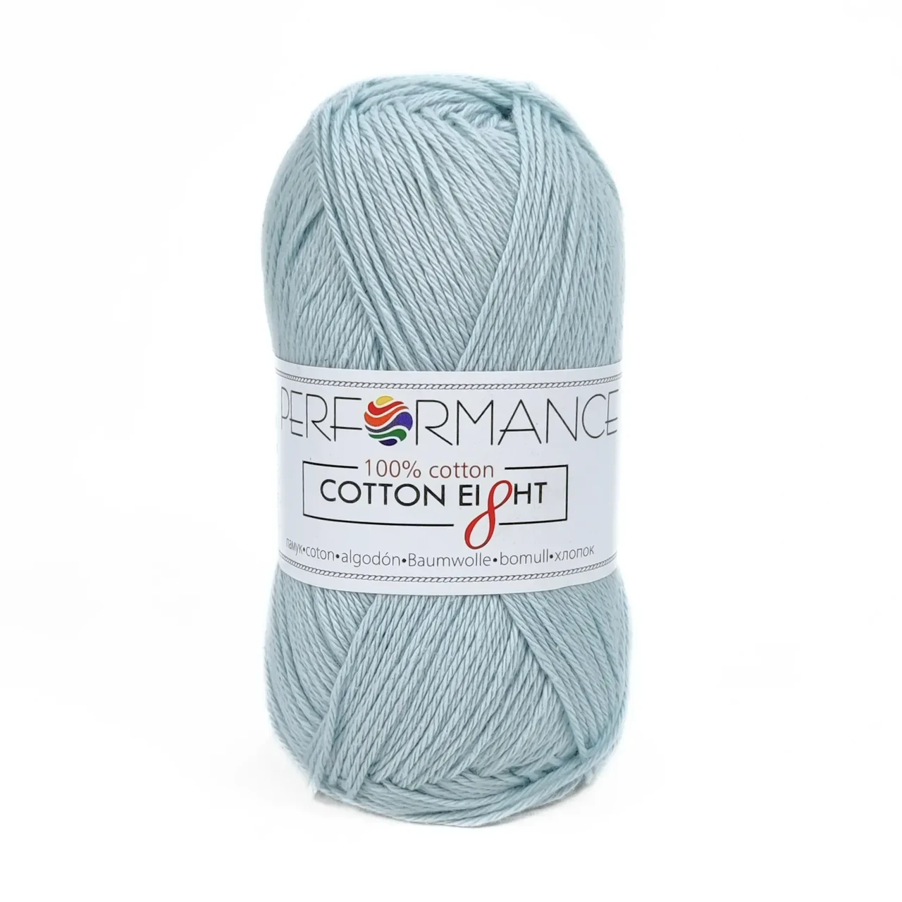 Пряжа Cotton Eight/Коттон Ейт, світло-блакитний 1180, Performance, фото 1