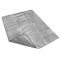 Підстилка під намет 195х143 см вологостійка фольгована утеплювач Сріблястий Кемпінг підстилка