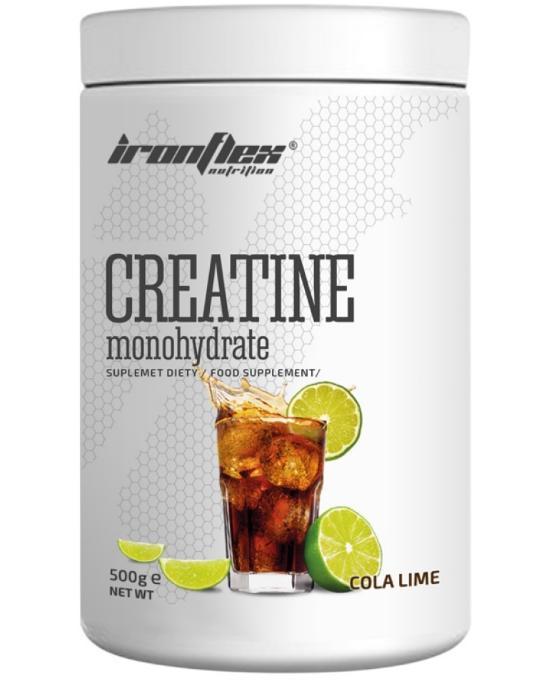 Креатин моногидрат IRON FLEX CREATINE 500 грам Смак : кола-лайм