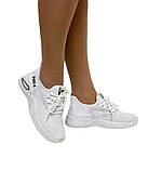 Білі тканинні кеди кросівки жіночі мокасини на гумовій підошві розмір 38, фото 4