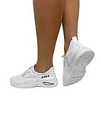 Білі тканинні кеди кросівки жіночі мокасини на гумовій підошві розмір 38, фото 3