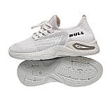 Білі тканинні кеди кросівки жіночі мокасини на гумовій підошві розмір 38, фото 5