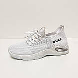 Білі тканинні кеди кросівки жіночі мокасини на гумовій підошві розмір 38, фото 8