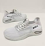 Білі тканинні кеди кросівки жіночі мокасини на гумовій підошві розмір 38, фото 10