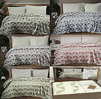 Літній комплект Home Zade з покривалом Pike з мусліну простирадло дві наволочки 100% бавовна Туреччина