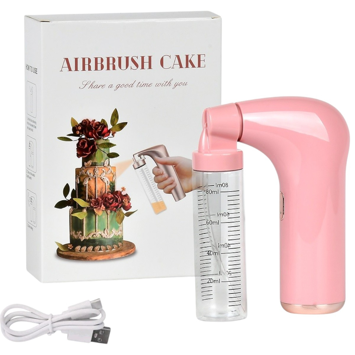 Бездротовий кондитерський аерограф для декорування тортів Airbrush Cake (R97292)