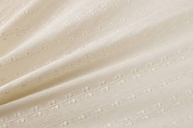 Батист подвійні крапки айворі