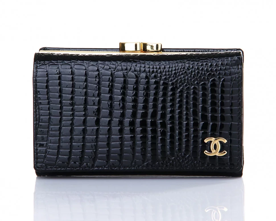 Гаманець жіночий чорний Chanel 9011 BLACK